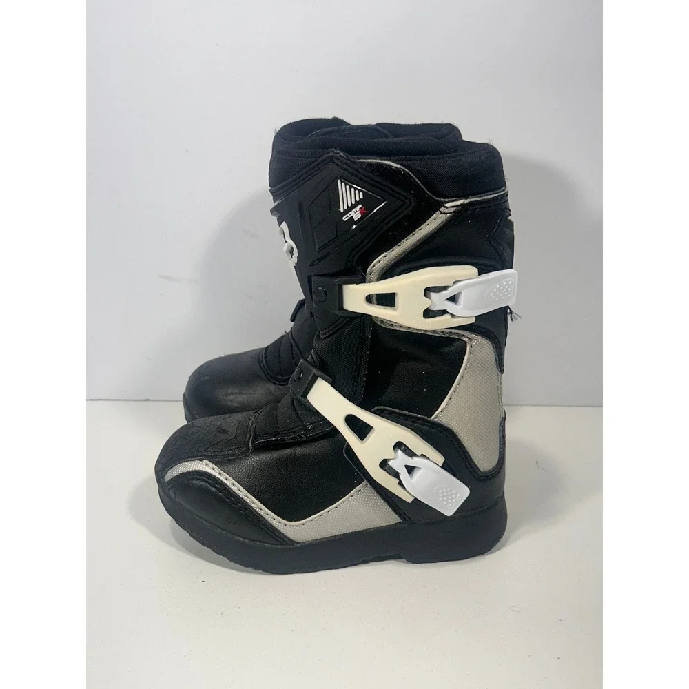 Fox Racing Kids Comp 5K Motocross Boots Black White Silver K11 EU 29 ECP18-FOS